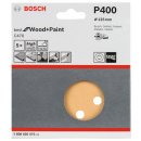 Bosch Schleifblatt C470 für Exzenterschleifer, 125 mm, 400, 8 Löcher, Klett, 5er-Pack