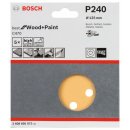 Bosch Schleifblatt C470 für Exzenterschleifer, 125 mm, 240, 8 Löcher, Klett, 5er-Pack