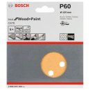 Bosch Schleifblatt C470 für Exzenterschleifer, 125 mm, 60, 8 Löcher, Klett, 5er-Pack