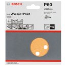 Bosch Schleifblatt C470 für Exzenterschleifer, 115 mm, 60, 8 Löcher, Klett, 5er-Pack