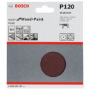 Bosch PRO F460 Schleifblatt, 125 mm, G120, 5-tlg.....