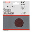 Bosch Schleifblatt Papier F460, 125 mm, 80, ungelocht,...