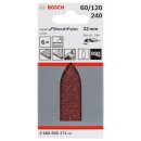 Bosch Schleifblatt C430, 32 mm, 60, 120, 240, ungelocht, Klett, 6er-Pack