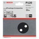 Bosch Schleifblatt F355, 125 mm, 120, 8 Löcher, Klett, 5er-Pack