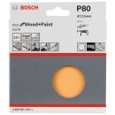 Bosch Schleifblatt-Set C470, 115 mm, 80, ungelocht, Klett, 10er-Pack