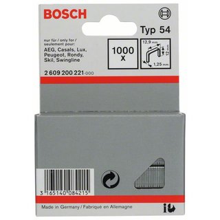 Bosch Flachdrahtklammer Typ 54, 12,9 x 1,25 x 12 mm