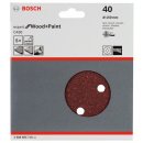 Bosch Schleifblatt C430, 150 mm, 40, 6 Löcher, Klett, 5er-Pack