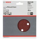 Bosch Schleifblatt C430, 150 mm, 60, 120, 240, 6 Löcher, Klett, 6er-Pack