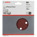 Bosch Schleifblatt C430, 150 mm, 80, 6 Löcher, Klett, 5er-Pack