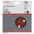 Bosch Schleifblatt C430, 150 mm, 240, 6 Löcher, Klett, 5er-Pack