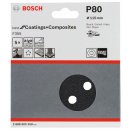 Bosch Schleifblatt F355, 115 mm, 80, 8 Löcher, Klett, 5er-Pack