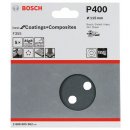 Bosch Schleifblatt F355, 115 mm, 400, 8 Löcher, Klett, 5er-Pack