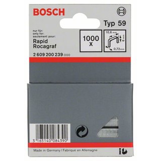 Bosch Feindrahtklammer Typ 59, 10,6 x 0,72 x 6 mm, 1000er-Pack