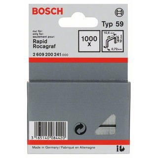 Bosch Feindrahtklammer Typ 59, 10,6 x 0,72 x 10 mm, 1000er-Pack