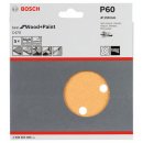 Bosch Schleifblatt C470 für Exzenterschleifer, 150 mm, 60, 6 Löcher, Klett, 5er-Pack