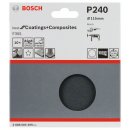 Bosch Schleifblatt Papier F355, 115 mm, 220, ungelocht, Klett, 10er-Pack