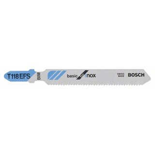 Bosch Stichsägeblatt T 118 EFS Basic for Stainless Steel, 3er-Pack