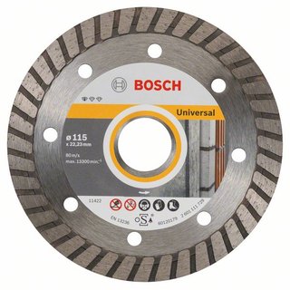 Bosch Diamanttrennscheibe Standard for Universal Turbo, 115x22,23x2x10 mm, 1er-Pack