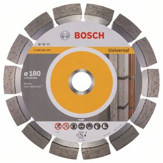 Bosch Diamanttrennscheibe Expert for Universal, 180 x 22,23 x 2,4 x 12 mm