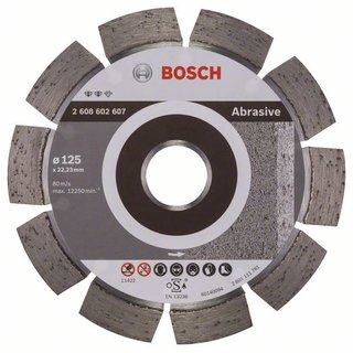 Bosch Diamanttrennscheibe Expert for Abrasive, 125 x 22,23 x 1,6 x 10 mm