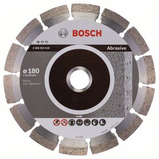 Bosch Diamanttrennscheibe Standard for Abrasive, 180 x 22,23 x 2 x 10 mm