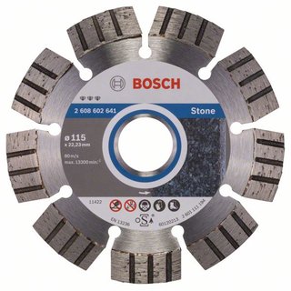 Bosch Diamanttrennscheibe Best for Stone, 115 x 22,23 x 2,2 x 12 mm