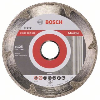 Bosch Diamanttrennscheibe Best for Marble, 125 x 22,23 x 2,2 x 3 mm