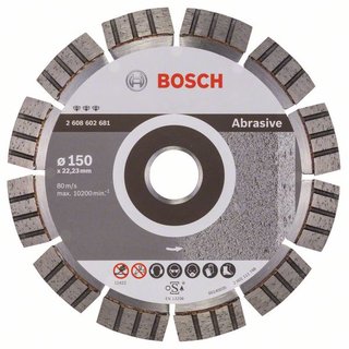 Bosch Diamanttrennscheibe Best for Abrasive, 150 x 22,23 x 2,4 x 12 mm