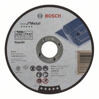 Bosch Trennscheibe gerade Best for Metal - Rapido A 60 W BF, 125 mm, 1,0 mm
