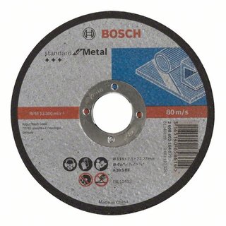 Bosch Trennscheibe gerade Standard for Metal A 30 S BF, 115 mm, 2,5 mm