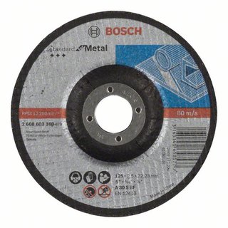 Bosch Trennscheibe gekröpft Standard for Metal A 30 S BF, 125 mm, 2,5 mm