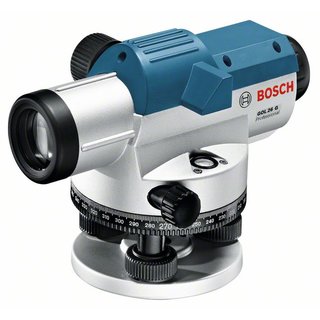 Bosch Optisches Nivelliergerät GOL 26 G, mit Baustativ BT 160, Messstab GR 500