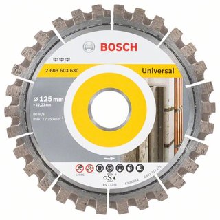 Bosch Diamanttrennscheibe Best for Universal, 125 x 22,23 x 2,2 x 12 mm