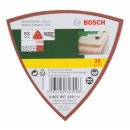 Bosch Schleifblatt-Set für Deltaschleifer, 25-teilig, 6 Löcher, 93 mm, 240