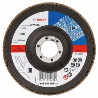 Bosch Fächerschleifscheibe X431, Standard for Metal. Für kleine Winkelschleifer