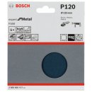 Bosch Schleifblatt F550, Expert for Metal, 125 mm, 120, ungelocht, Klett, 5er-Pack