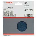 Bosch Schleifblatt F550, Expert for Metal, 115 mm, 24, ungelocht, Klett, 5er-Pack
