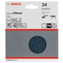 Bosch Schleifblatt F550, Expert for Metal, 125 mm, 24, ungelocht, Klett, 5er-Pack