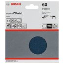 Bosch Schleifblatt F550, Expert for Metal, 115 mm, 60, ungelocht, Klett, 5er-Pack