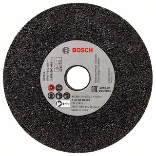 Bosch Schleifscheibe für Geradschleifer, 125 mm, 20 mm, 20