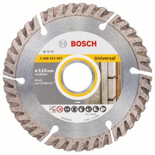 Bosch Diamanttrennscheibe Standard for Universal, 115 x22,23 x 2 x 10 mm