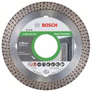Bosch Diamanttrennscheibe Best for Hard Ceramic, 85 x 22,23 x 1,4 x 7 mm