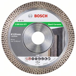 Bosch Diamanttrennscheibe Best for Hard Ceramic, 125 x 22,23 x 1,4 x 10 mm