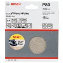 Bosch Schleifblatt M480 Net, Best for Wood and Paint, 125 mm, 80, 5er-Pack