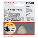 Bosch Schleifblatt M480 Net, Best for Wood and Paint, 93 mm, 240, 5er-Pack