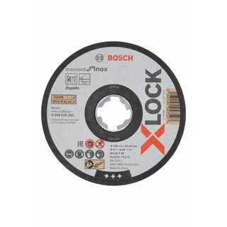 Bosch Trennscheibe X-LOCK gerade Standard for Inox WA 60 T BF, 125 x 1 mm, 1er-Pack