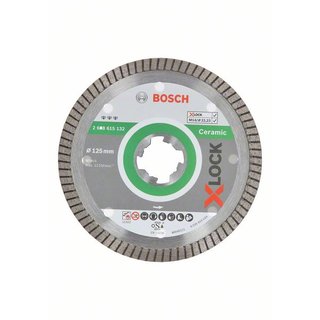 Bosch Diamanttrennscheibe X-LOCK Best for Ceramic Extra Clean Turbo, 125 x 1,4 x 7 mm