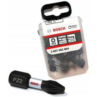 Bosch PRO Pozidriv Impact Bit, PZ2, 25 mm, Display, 10 x 25-tlg.. Für Schlagschrauber