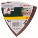 Bosch Schleifblatt-Set für Deltaschleifer, 25-teilig, 6 Löcher, 93 mm, 80, Klett